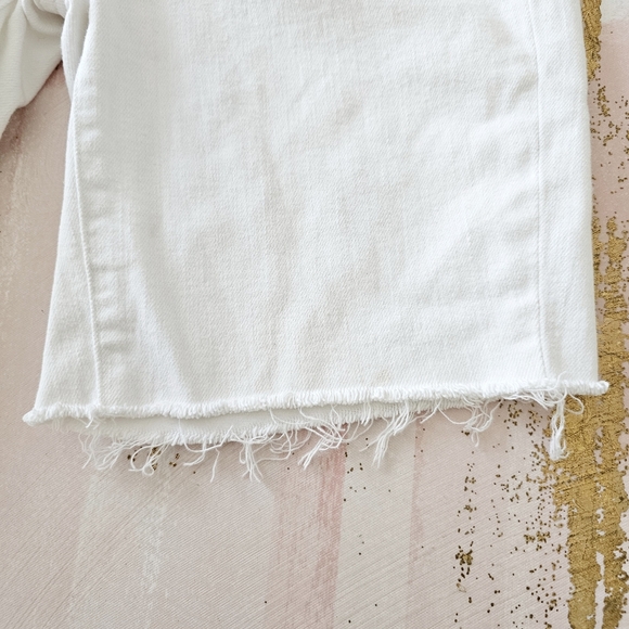 Pilcro & the Letterpress Shorts Anthropologie White Denim High Rise Slim Sz 26 - Picture 5 of 16